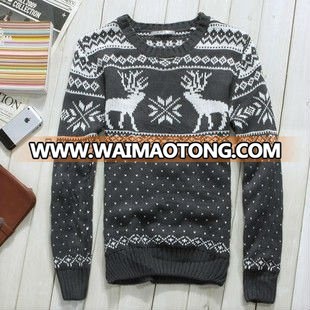 real good supplier-unisex reindeer/rudolph wool acrylic blend warm christmas jumper sweater