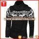 Men cowl neck cotton pullover knit sweater christmas