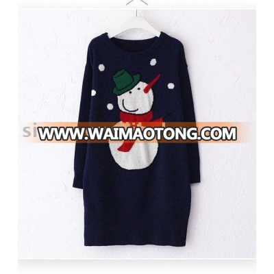 girl snowman christmas jumper sweater dress